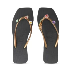 UZURII flip flop Flore Square Grande schwarz Flip Flops