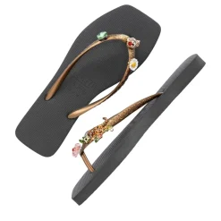 UZURII flip flop Flore Square Grande schwarz Flip Flops