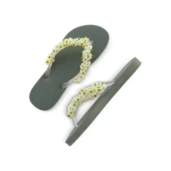 UZURII flip flop Tulum Bloom Yellow dunkel-grün Flip Flops