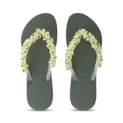 UZURII flip flop Tulum Bloom Yellow dunkel-grün Flip Flops