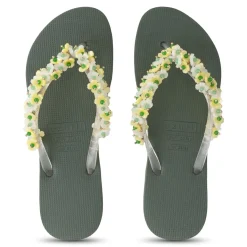 UZURII flip flop Tulum Bloom Yellow dunkel-grün Flip Flops