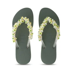 UZURII flip flop Tulum Bloom Yellow dunkel-grün Flip Flops