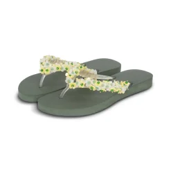 UZURII flip flop Tulum Bloom Yellow dunkel-grün Flip Flops