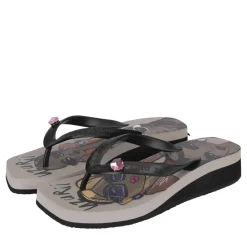 UZURII Pantoffeln Pantoffel Teddy Bear taupe Flip Flops