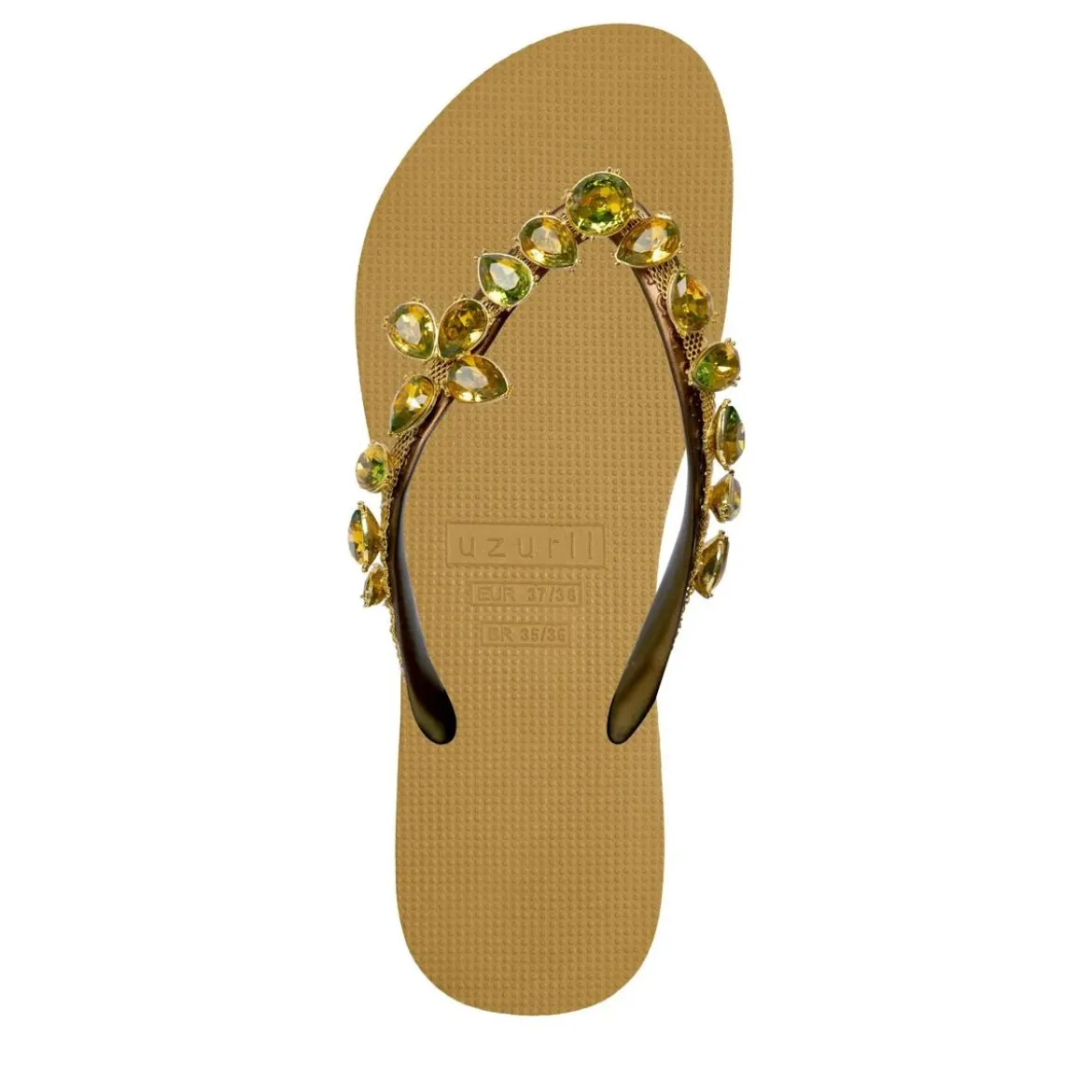 UZURII platte hausschuhe Amalia ocker Flip Flops