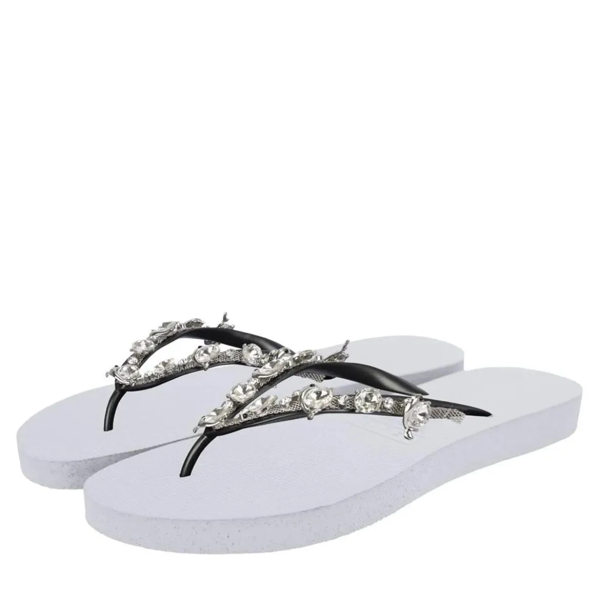 UZURII Zehentrenner Chrystal Dolphin weiss Flip Flops