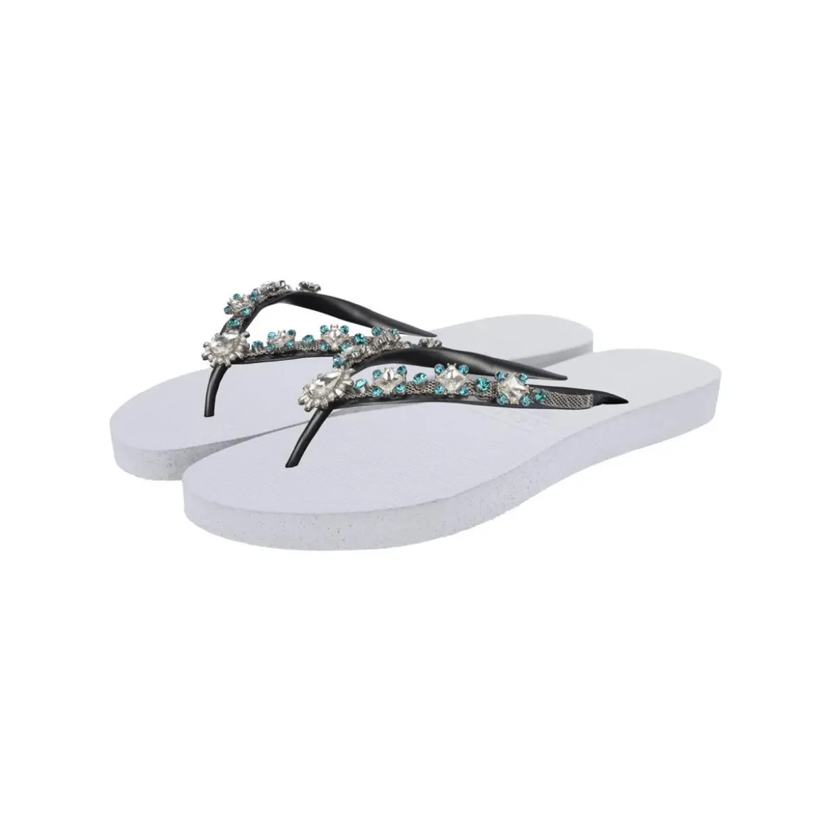 UZURII Zehentrenner Dolce Chrystal weiss Flip Flops