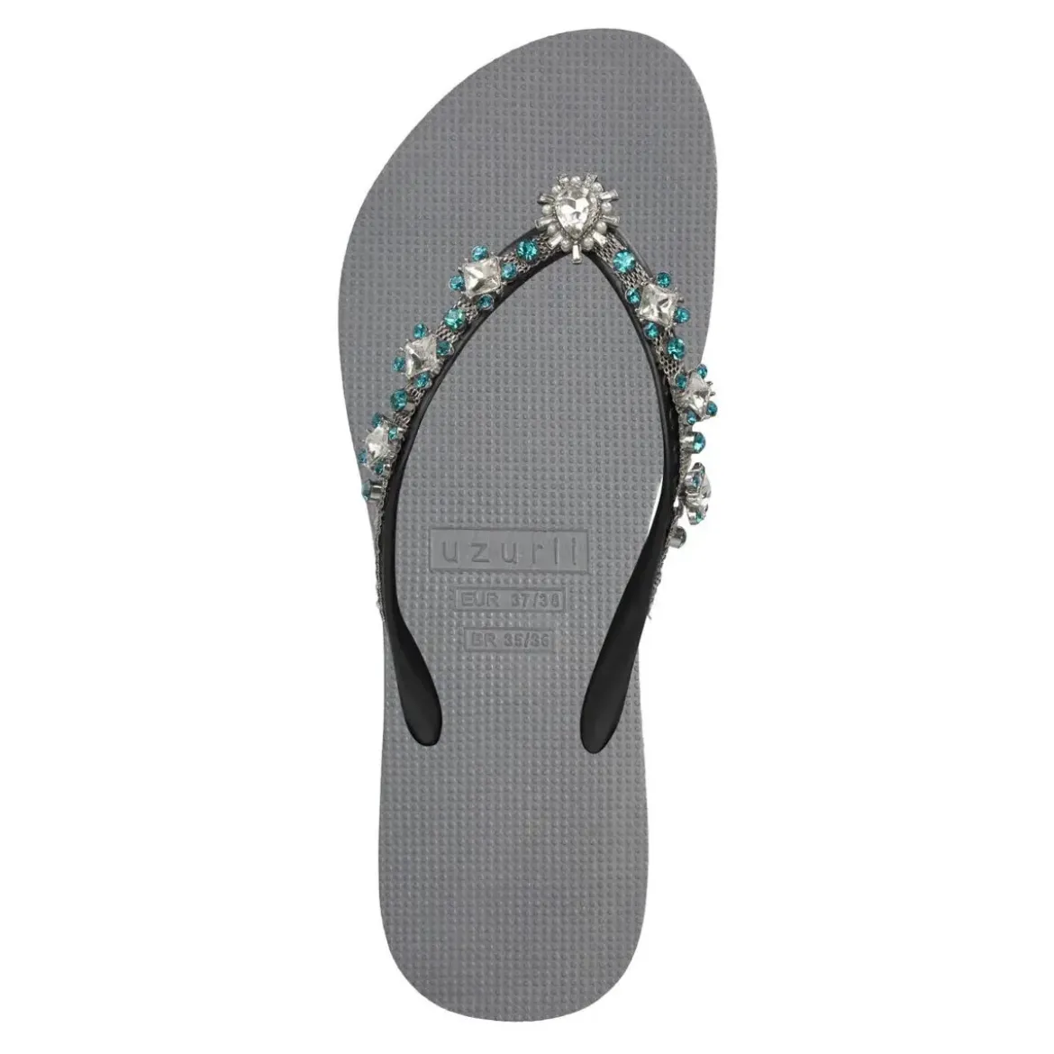 UZURII Zehentrenner Dolce Chrystal silber Flip Flops