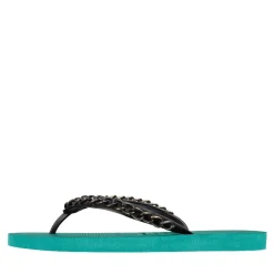 UZURII Zehentrenner Gold Large grün Flip Flops