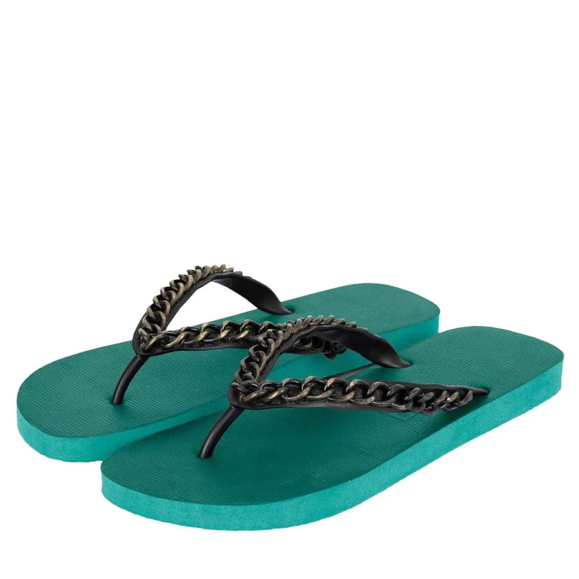 UZURII Zehentrenner Gold Large grün Flip Flops