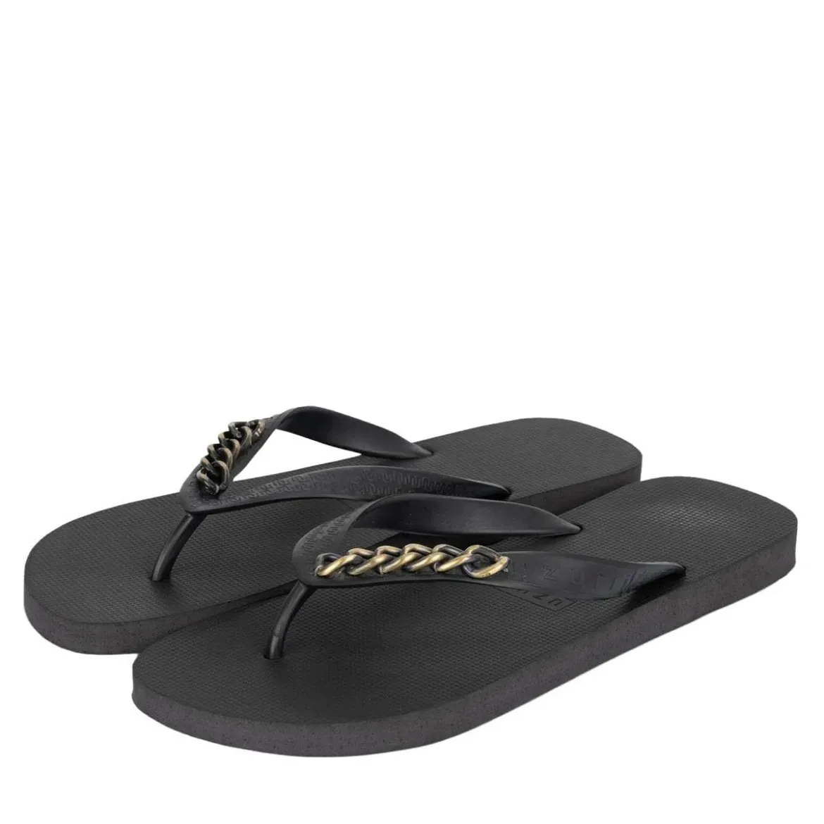 UZURII Zehentrenner Gold Small schwarz Flip Flops