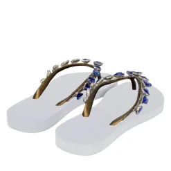 UZURII Zehentrenner Heart Blue weiss Flip Flops