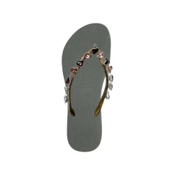 UZURII Zehentrenner Heart Bronze dunkel-grün Flip Flops
