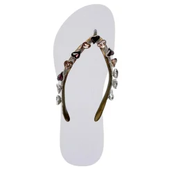 UZURII Zehentrenner Heart Bronze weiss Flip Flops
