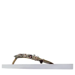 UZURII Zehentrenner Heart Bronze weiss Flip Flops