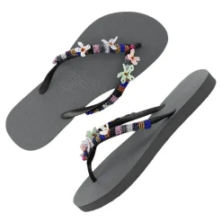 UZURII Zehentrenner Las Dalias Blue silber Flip Flops