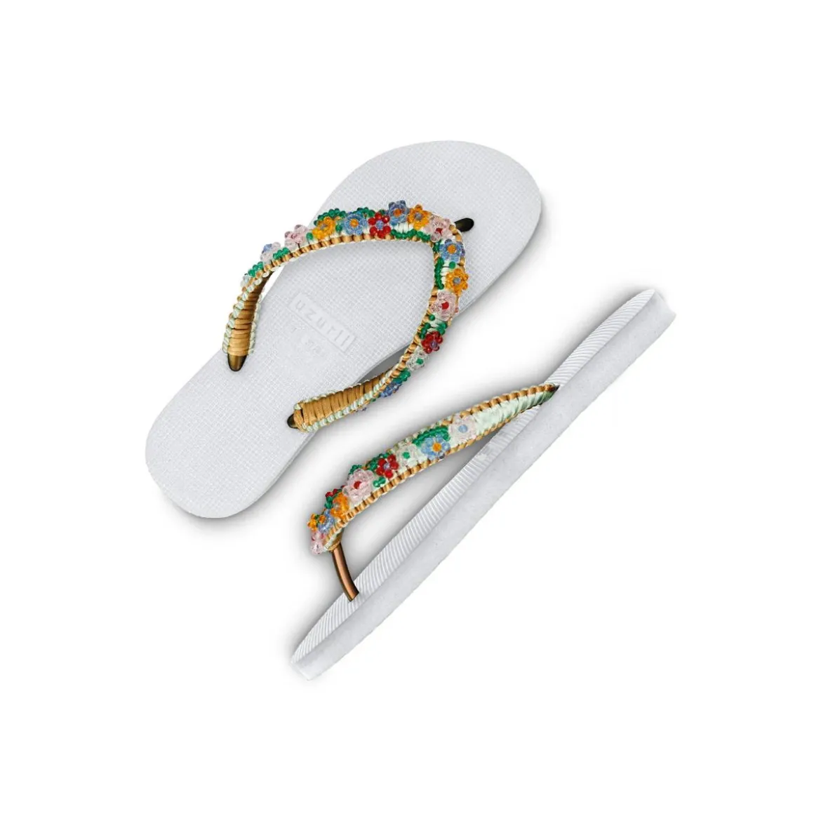 UZURII Zehentrenner Macrame Daisy weiss Flip Flops