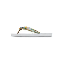 UZURII Zehentrenner Macrame Daisy weiss Flip Flops