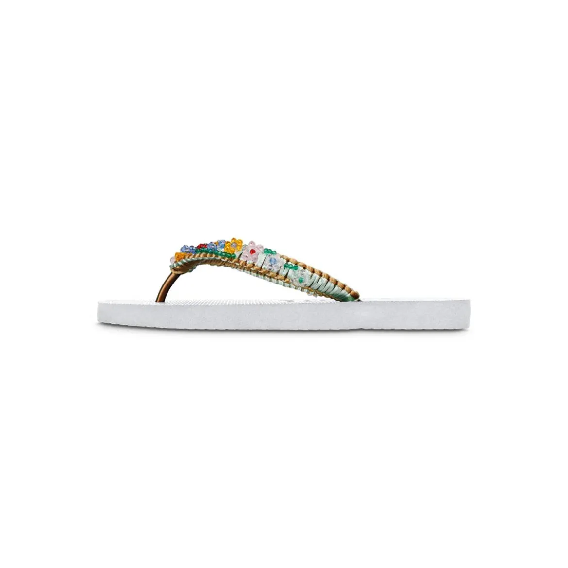 UZURII Zehentrenner Macrame Daisy weiss Flip Flops