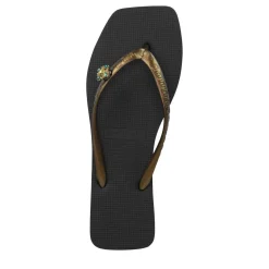 UZURII Zehentrenner Macrame Lizzy schwarz Flip Flops