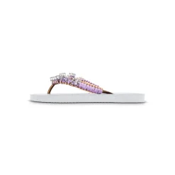 UZURII Zehentrenner Macrame Poodle Doodle weiss Flip Flops