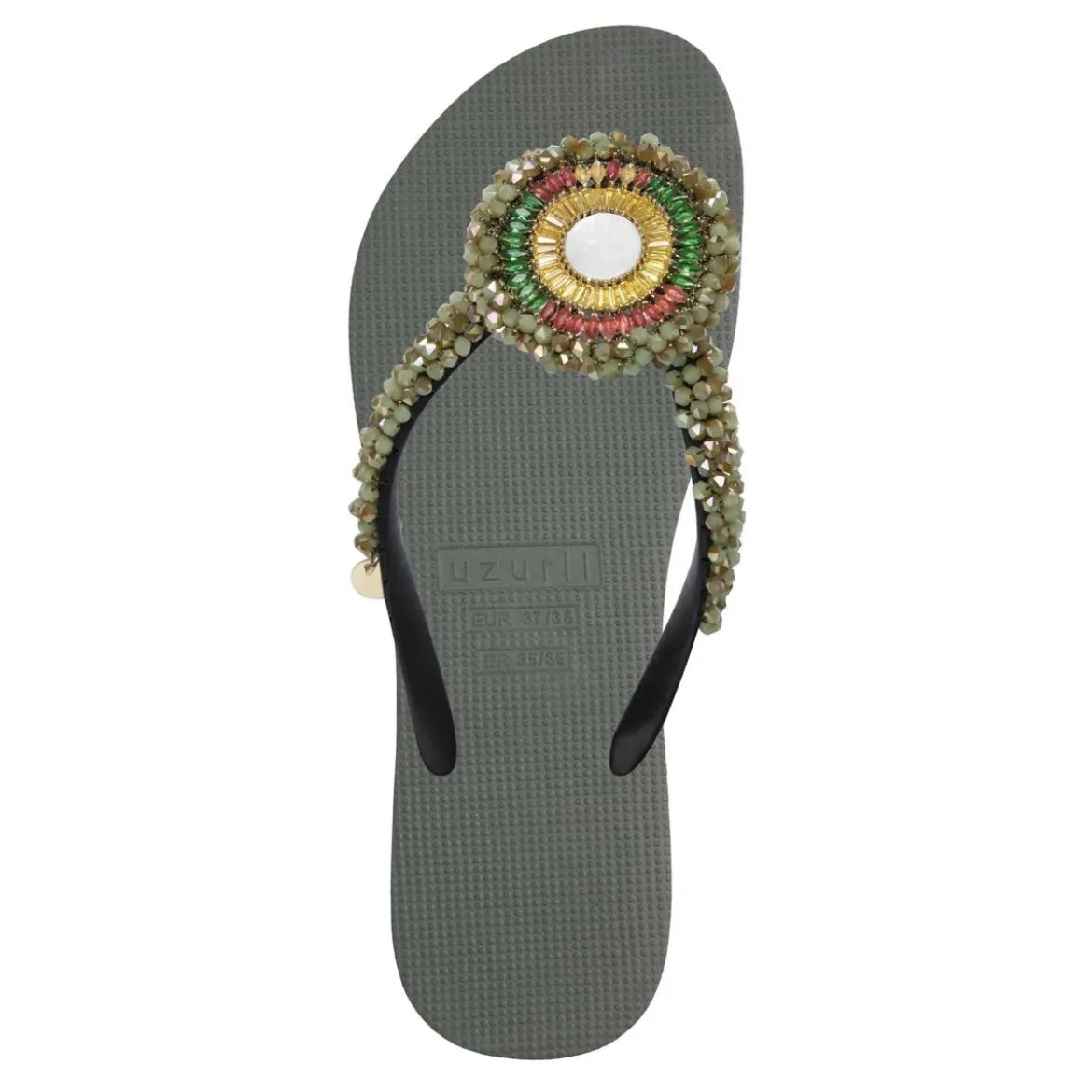 UZURII Zehentrenner Maria Army Green dunkel-grün Flip Flops
