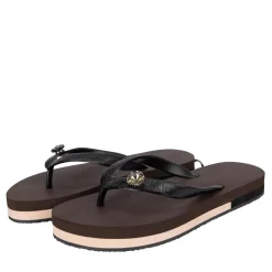 UZURII Zehentrenner Mondriaan Switch Mid Heel mocca Flip Flops