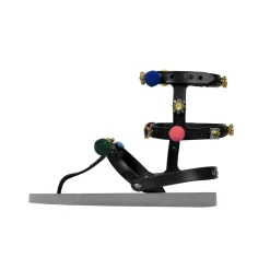 UZURII Zehentrenner Mondriaan Colorful Black silber Flip Flops