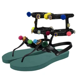 UZURII Zehentrenner Mondriaan Colorful Black natur Flip Flops