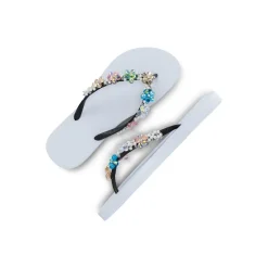 UZURII Zehentrenner Precious Colorful Bloom weiss Flip Flops