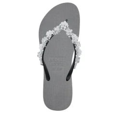UZURII Zehentrenner Precious Bloom White silber Flip Flops