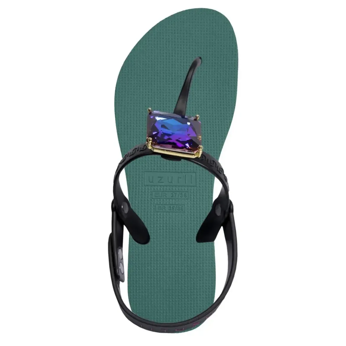 UZURII Zehentrenner Selena Butterfly Chrystal natur Flip Flops