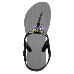 UZURII Zehentrenner Selena Butterfly Chrystal silber Flip Flops