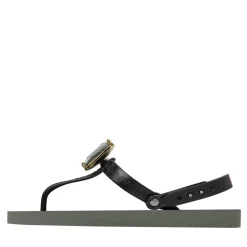 UZURII Zehentrenner Selena Diamond Silver dunkel-grün Flip Flops