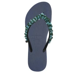 UZURII Zehentrenner Selena Diamond Silver marineblau Flip Flops