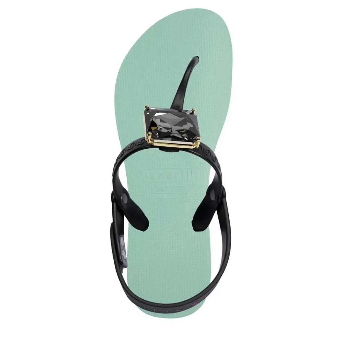 UZURII Zehentrenner Selena Diamond Silver mintgrün Flip Flops