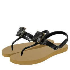 UZURII Zehentrenner Selena Diamond Silver gelb Flip Flops