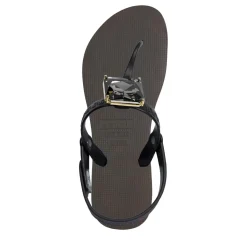 UZURII Zehentrenner Selena Diamond Silver mocca Flip Flops