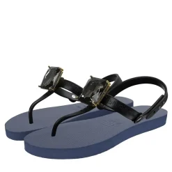 UZURII Zehentrenner Selena Diamond Silver marineblau Flip Flops