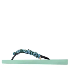 UZURII Zehentrenner Selena Diamond Silver mintgrün Flip Flops
