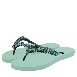 UZURII Zehentrenner Selena Diamond Silver mintgrün Flip Flops