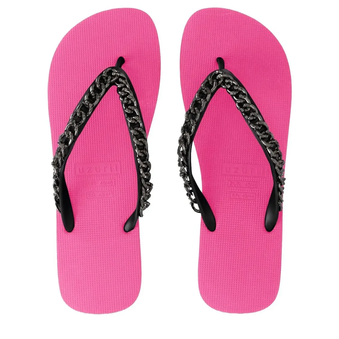 UZURII Zehentrenner Silver Large pink Flip Flops