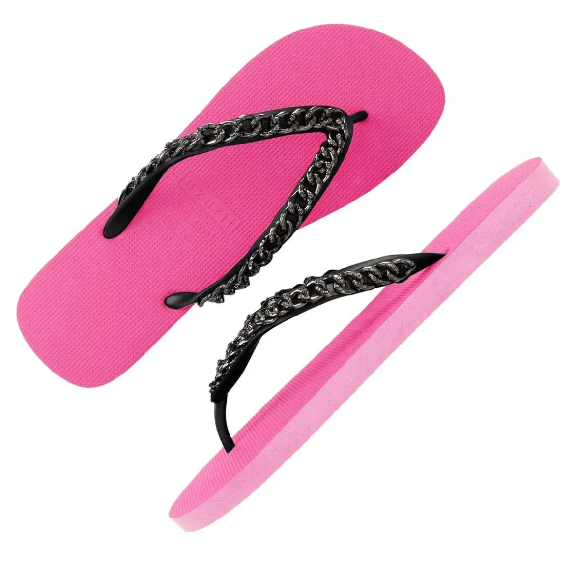 UZURII Zehentrenner Silver Large pink Flip Flops