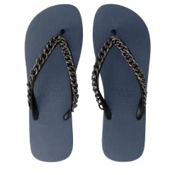 UZURII Zehentrenner Silver Large marine Flip Flops