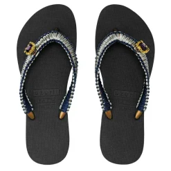 UZURII Zehentrenner Silver Macrame Switch schwarz Flip Flops