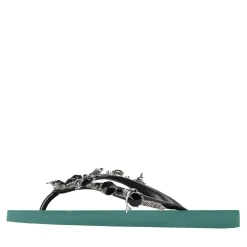 UZURII Zehentrenner Switch Mid Heel Army Green natur Flip Flops