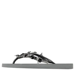 UZURII Zehentrenner Switch Mid Heel Army Green silber Flip Flops