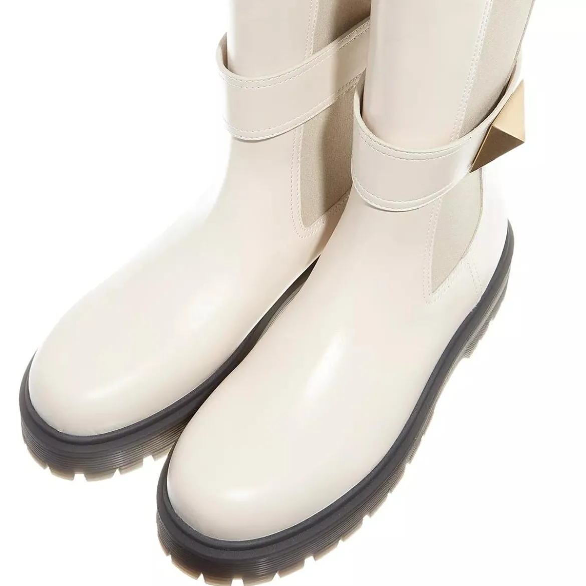 Valentino Garavani Boots Ivory Chelsea Boots