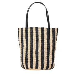 Valentino Garavani Handtasche aus Raffia schwarz Tote