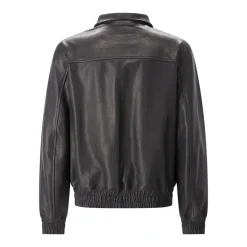Valentino Garavani Lederjacke mit Reißverschluss schwarz Übergangsjacke